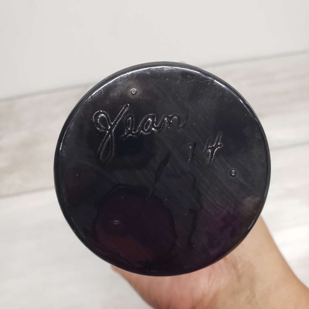 Vintage Black Ceramic Sculptural`Vase 8" Signed Artist Piece Mid Century Modern - Picture 7 of 7